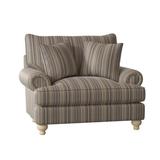 Armchair - Paula Deen Home Duckling 54" Wide Down Cushion Armchair Wood/Polyester/Cotton/Velvet/Other Performance Fabrics in White | Wayfair
