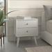 AllModern Tranquility Nightstand, White Wood in Brown/White | 26 H x 22 W x 16 D in | Wayfair 0B21C1B33F5B4725862F35C1E4A8748C