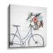 Rosalind Wheeler Bicycle Reflections by Portfolio Dogwood - Painting Print on Canvas in Blue/Gray/Red | 24 H x 24 W x 2 D in | Wayfair