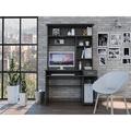 Latitude Run® Jexton Computer Desk w/ Hutch Wood in Gray | 70.8 H x 43.3 W x 22.9 D in | Wayfair 0FC65E7B29D0465D88B36E5596209281