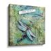 August Grove® Free to Fly by Britt Hallowell - Graphic Art Print on Canvas in Blue/Green | 10 H x 10 W x 2 D in | Wayfair