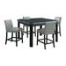 Celine 5PC Counter Height Dining Set-Table & Four Grey Faux Leather Chairs - Picket House Furnishings CFC300CGGPU5PC