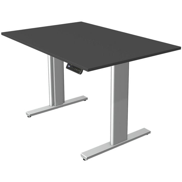 Kerkmann Höhenverstellbarer Steh-Sitz-Tisch (elektrisch) »Move 3« 120 cm grau, 120x120x80 cm