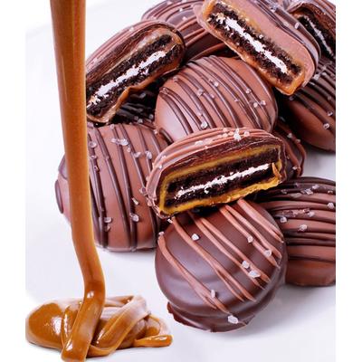 Sea Salt and Caramel Chocolate Covered OREO Cookies - 12 Pieces