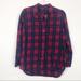 Madewell Tops | 2/$25 Madewell Boyfriend Plaid Shirt Sz S | Color: Blue/Red | Size: S