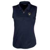 Women's Cutter & Buck Navy Milwaukee Brewers Forge Sleeveless Polo