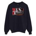 Marvel WandaVision Wanda & Vision Women's Boyfriend Fit Sweatshirt Black XL | Vision, Wanda, Scarlet Witch, Gift Idea for Ladies