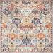 White 60 x 36 x 0.8 in Area Rug - Bungalow Rose Drogo Oriental Orange/Navy/Gray Area Rug Polypropylene | 60 H x 36 W x 0.8 D in | Wayfair