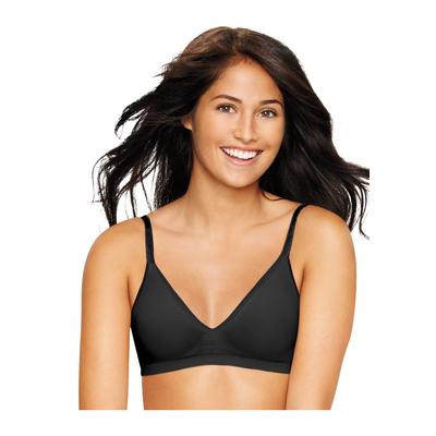 Plus Size Women's Ultimate Comfy Support ComfortFlex Fit Wirefree Bra by Hanes in Black (Size XL)