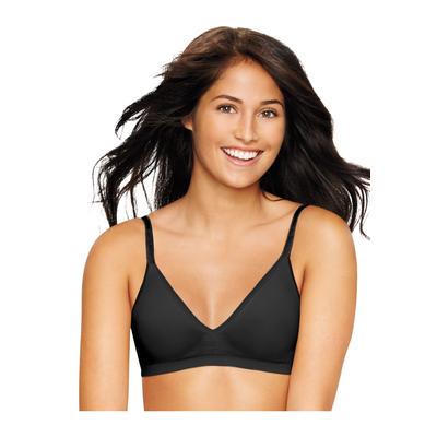 Plus Size Women's Ultimate Comfy Support ComfortFlex Fit Wirefree Bra by Hanes in Black (Size S)