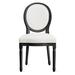 Camille Dining Chair - High Gloss Black - Velvet White