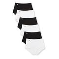 Playtex Women's Maxi Brief 6 Pack, White/Black, 22