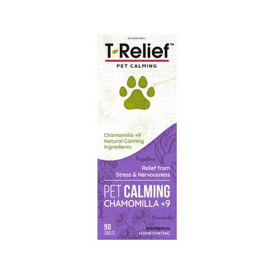 MediNatura T-Relief Chamomilla +9 Homeopathic Medicine for Anxiety for Dogs, Cats & Horses, 90 count