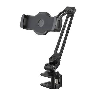 K&M 19805 Smartphone and Tablet Clamp-On Holder with Flexible Arm (Black) 19805.000.55