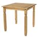 August Grove® Cammack 29.53" Pine Solid Wood Dining Table Wood in Brown/Green | 29.53 H x 29.53 W x 29.53 D in | Wayfair