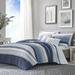 Nautica Westport Navy Cotton Comforter Bonus Set Polyester/Polyfill/Cotton in Blue/Navy | Twin Comforter + 1 Standard Sham + 2 Throw Pillows | Wayfair