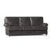 Bradington-Young Carrado 87.5" Genuine Leather Rolled Arm Sofa Genuine Leather in Gray | 38 H x 87.5 W x 41 D in | Wayfair