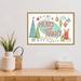 The Holiday Aisle® Merry & Bright Christmas Tree by Janelle Penner - Floater Frame Graphic Art Print on Canvas in Blue/Green/Red | Wayfair