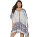 Plus Size Women's Kelsea Cover Up Tunic by Swimsuits For All in Blue Boho Coral (Size 14/16)