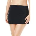 Plus Size Women's Side Slit Swim Skirt by Swimsuits For All in Black (Size 22)