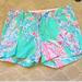 Lilly Pulitzer Shorts | Lilly Pulitzer Callahan Shorts Size 0 | Color: Green/Pink | Size: 0