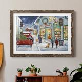 The Holiday Aisle® Toy Shop - Picture Frame Graphic Art Print on Paper in Blue/Green/Red | 31.5 H x 23.5 W x 1.5 D in | Wayfair