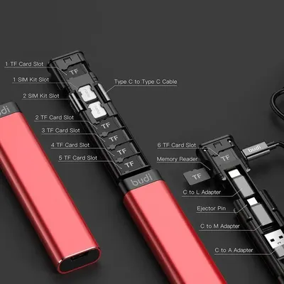 Adaptateur intelligent multifonction pour stockage de carte boîtier de câble de données USB