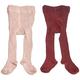 MINYMO Mädchen Stocking - Solid Rib 2-pack Strumpfhose, Rose smoke, 9298 EU