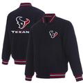 Men's JH Design Navy Houston Texans Reversible Full-Snap Jacket