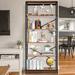 17 Stories Folkert 70.9" H x 31.5" W Etagere Bookcase Large Rustic Industrial Bookshelf for Home Decor Display in Brown | Wayfair