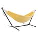 Ebern Designs Vivere Northey Double Classic Polyester Hammock w/ Stand & Carry Bag (450 lb Capacity) Polyester in Pink/Yellow | Wayfair