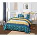 August Grove® Ritenour Teal Standard Cotton Reversible Coverlet/Bedspread Set Polyester/Polyfill/Cotton in Blue/Green | Wayfair