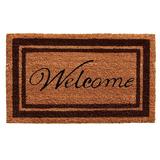 Charlton Home® Stender Border Welcome Non-Slip Outdoor Door Mat Coir in Brown | Rectangle 1'6" x 2'6" | Wayfair D10154DD034546539FDC8BE358A2023A