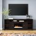 Lark Manor™ Cataldo 84" Fully Assembled TV Stand w/ Electric Fireplace, Fits TVs up to 88" Wood in Black/Brown | 32.5 H in | Wayfair