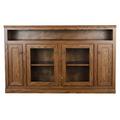 Winston Porter Cristofer TV Stand for TVs up to 75" Wood in Brown | 40.5 H in | Wayfair B4143BCC42F84BA09326BACA865DD307