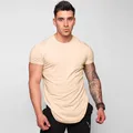 T-shirt de course à manches courtes à séchage rapide pour hommes entraînement de fitness masculin