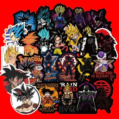 5 styles 100 pièces nouveau Anime Dragon Ball autocollants Super Saiyan Goku décalcomanie pour