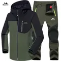 Vestes de randonnée en plein air imperméables pour hommes ensemble de manteau de camp de trekking