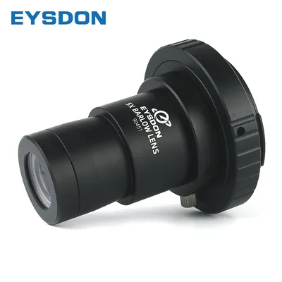 EYSDON-Objectif de Barlow 5X entièrement recouvert de métal rallonge de distance focale adaptateur