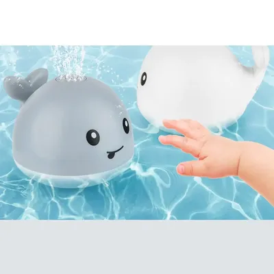 Baleine de dessin animé mignon pour enfants jouets de bain flottants pulvérisation d'eau douche à