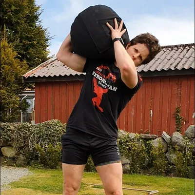 Cylindre Strongman sac de sable robuste pour entraînement de fitness de boxe d'haltérophilie de