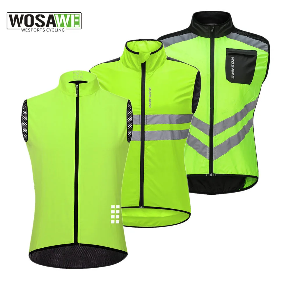 WOSAWE Gilet de cyclisme hommes sans manches sport Ciclismo maillots Gilet respirant vélo de route vélo vtt vêtements porter