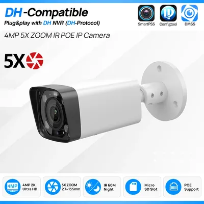 Dahua 4MP caméra de nuit DH IPC-HFW4431R-Z 2.7-12mm motorisé VF objectif 80 M vision nocturne POE