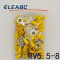 RV5.5-8 anneau jaune isolé terminal costume 4-6mm2 câble fil connecteur câble sertissage Terminal 50