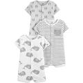 Simple Joys by Carter's Baby Jungen 3-Pack Snap-up Rompers Strampler, Panda/Streifen/Wale, 0-3 Monate (3er Pack)