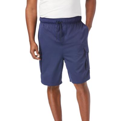 Men's Big & Tall 8" Flex Cargo Swim Trunks by KS Island in Navy (Size 3XL)
