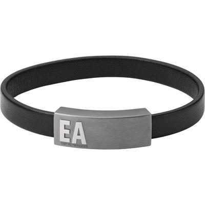 Emporio Armani Armband Edelstahl, Leder One Size Herren Image