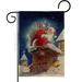 Breeze Decor Chimney Santa 2-Sided Polyester 1'6.5" x 1'1" Garden Flag in Red | 18.5 H x 13 W in | Wayfair BD-XM-G-114106-IP-DB-D-US14-AL