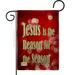 Breeze Decor Jesus is the Reason 2-Sided Polyester 1'6.5" x 1'1" Garden Flag in Red | 18.5 H x 13 W in | Wayfair BD-NT-G-114099-IP-DB-D-US12-BD