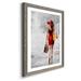 Mercer41 City Shopping II - Picture Frame Painting Print on Paper in Gray/Red | 31.5 H x 23.5 W x 1.5 D in | Wayfair